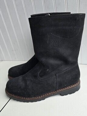Tecnica Country Mens Tan Leather Suede Shearling Lined Zip Boots Size US 9.5 eur